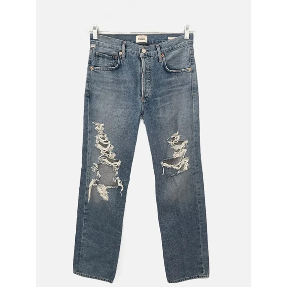 Citizens of Humanity Emery Jeans Women’s Size 26 Relaxed Straight Distressed - Picture 1 of 14